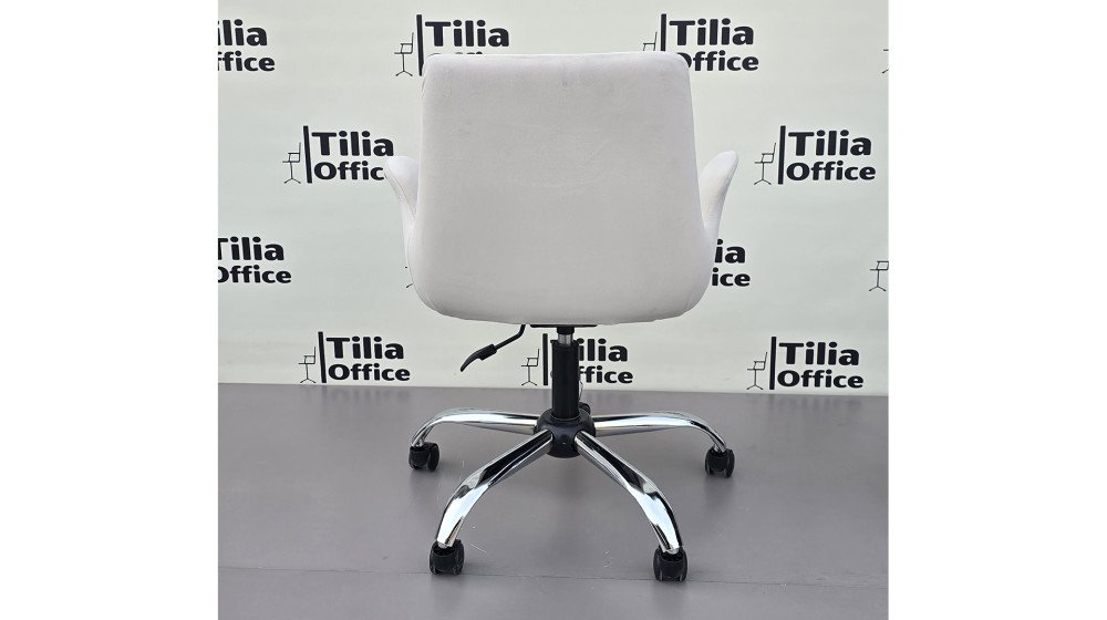 Maki Çalışma ve Çocuk Koltuğu Krom Yonca Ayak Beyaz